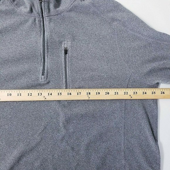 L.L. Bean Gray 1/4 Zip Fleece Pullover Jacket Men XL - Picture 5 of 12